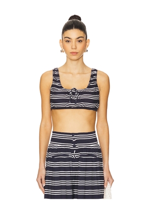 WeWoreWhat Scrunchie Top in Navy. Size M. Also in S, XS.