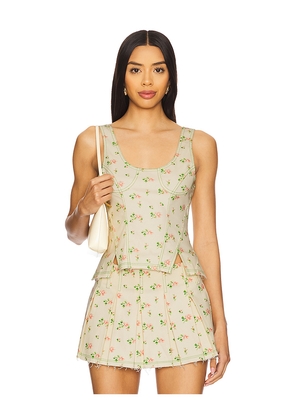 Yuhan Wang Corset Top in Cream. Size L. Also in S, M, XL.