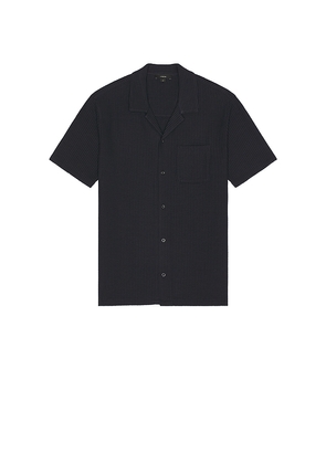 Vince Seersucker Cabana Shirt in Navy. Size M. Also in S, XL/1X.