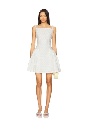 Yuhan Wang Floral Embroidered Hoop Cotton Dress in White. Size M. Also in S.