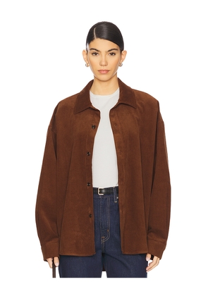WAO Oversized Corduroy Shirt in Brown. Size M. Also in XS, S.
