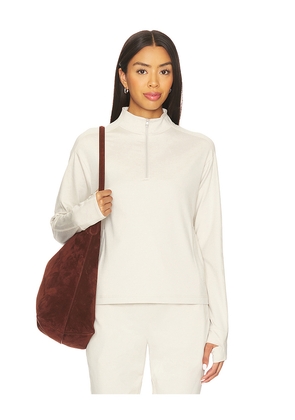 Varley Lamia Half Zip Midlayer in Ivory. Size L. Also in M, S, XL, XS.