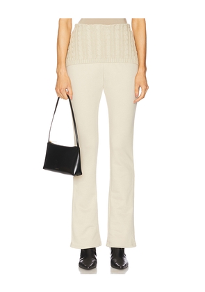WeWoreWhat Cable Rolled Pant in Ivory. Size M. Also in S.