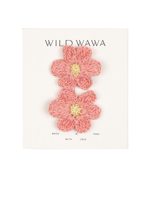 Wild Wawa Crochet Clip Set in Rose.
