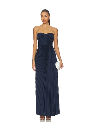 AMUR Joyceann Sweetheart Gown in Navy. Size 0. Also in 4, 6.