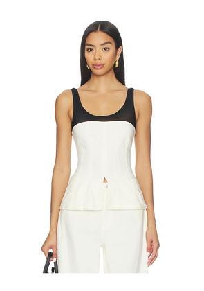 WeWoreWhat Corset Top in Black & White. Size 0. Also in 2, 4, 6, 8, 10, 12.