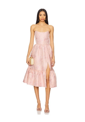 V. Chapman Virginia Midi Dress in Rose. Size 0. Also in 10, 2, 6.