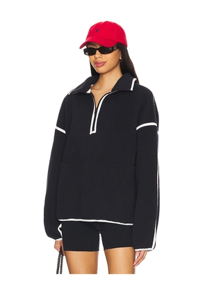 WellBeing + BeingWell Morena Fleece Half Zip in Black. Size L. Also in M, S, XL, XS, XXS.