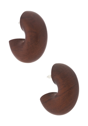 Uncommon Matters Beam Earrings in Brown.