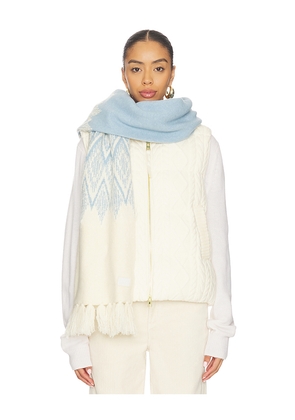 Varley Sebastian Jacquard 2.0 Scarf in Blue.