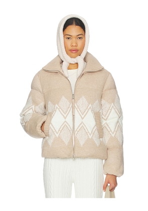 Varley Belinda Knit Puffer in Taupe. Size M. Also in S, XS.