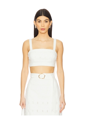 AMUR Gabi Textured Top in White. Size 0. Also in 2, 8.