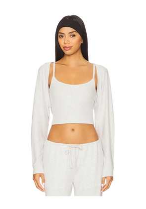 WellBeing + BeingWell Arden Shrug in White. Size L. Also in XL.