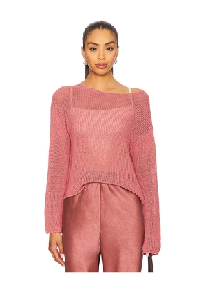 Vince Coated Cotton Pullover in Pink. Size XL. Also in XS.