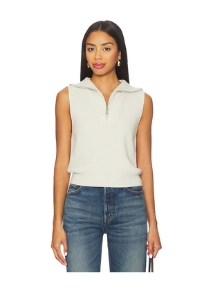 Varley Amina Half Zip Knit in Cream. Size L. Also in M, S, XL, XS.