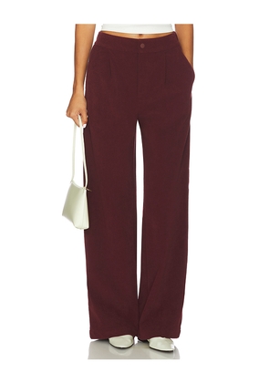 Varley Floris Wide Leg 29.5 Pant in Burgundy. Size L. Also in S.