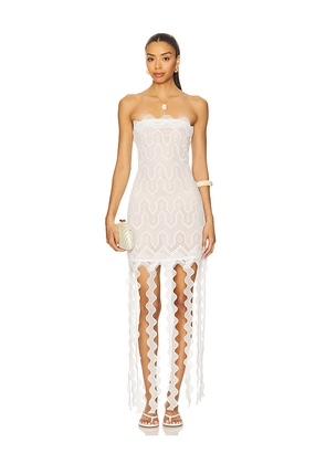 Waimari Oasis Maxi Dress in White. Size L. Also in S, M.