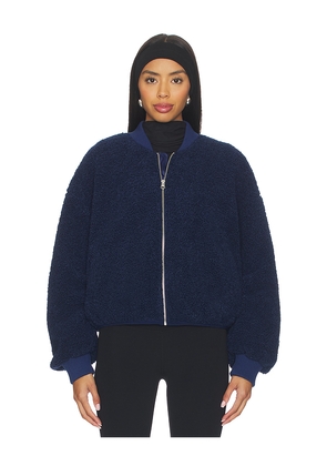 YEAR OF OURS Sherpa Bomber in Navy. Size L. Also in S, XS, M, XL.