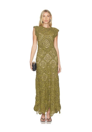 Ulla Johnson Annalisa Dress in Olive. Size L. Also in XS, S, XL.