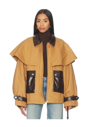 WeWoreWhat Cocoon Barn Jacket in Brown. Size L. Also in XS, S, M.