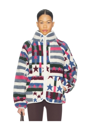 THE UPSIDE Harlow Fleece Zip Through Jacket in Ivory. Size S. Also in XXS.