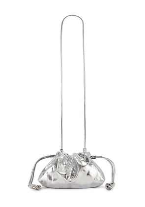 Veronica Beard Small Metallic Bag in Metallic Silver.
