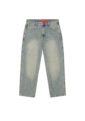 Worship Supplies Throws Big Lounger Jean in Blue. Size 30. Also in 32, 34, 36, 38.