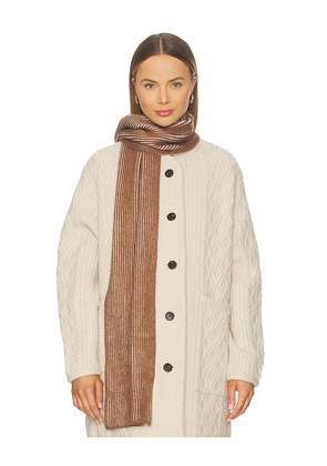 Varley Deville Plated Scarf in Brown.