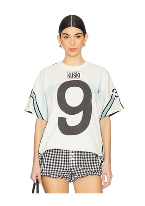 YLLW THE LABEL Jockey Tee in Ivory. Size M. Also in S, XS.