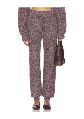 WellBeing + BeingWell Dale Knit Pant in Purple. Size L. Also in XS, XXS, S, M, XL.