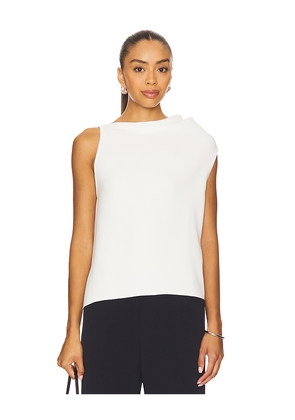 Vince A-line Asymmetrical Draped Top in White. Size L. Also in S, M, XS.