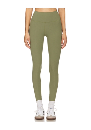 WellBeing + BeingWell Isla Micro Rib Legging in Olive. Size L. Also in M, XL.