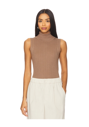 Varley Anastasia Rib Knit Tank Top in Taupe. Size L. Also in M, S.