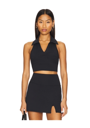 WellBeing + BeingWell MoveWell Frankie Cropped Tank in Black. Size L. Also in XXS, XL.