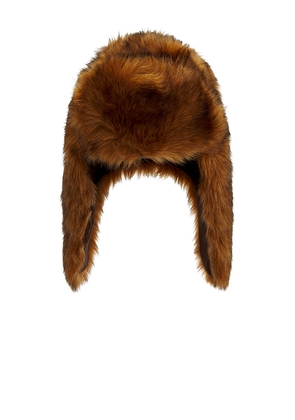 Unreal Fur Wright Hat in Burnt Orange.