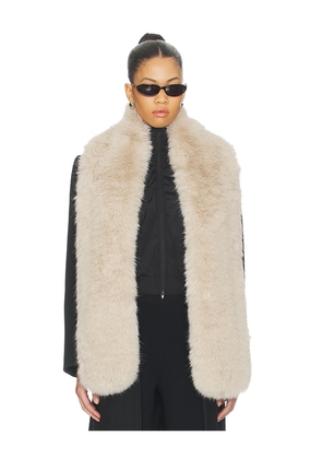 Unreal Fur West End Scarf in Tan.