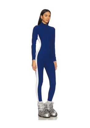 YEAR OF OURS Thermal Longsleeve Ski Onesie in Blue. Size L. Also in S, XS, M, XL.