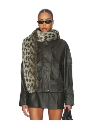 Unreal Fur West End Scarf in Green.