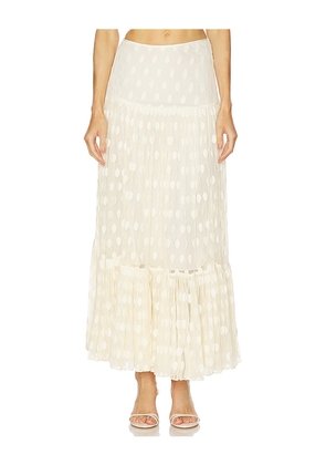 Ulla Johnson Vera Lace High Waist Maxi Skirt in Cream. Size 0. Also in 00, 2, 6, 8, 12.