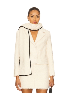 Zemeta Creamer Tweed Jacket in Ivory. Size L. Also in XS, S, M.