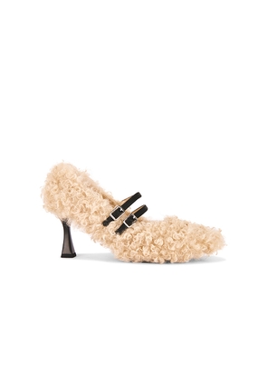 Zemeta Teddy Heel in Beige. Size 10. Also in 5, 6, 7, 8, 9.