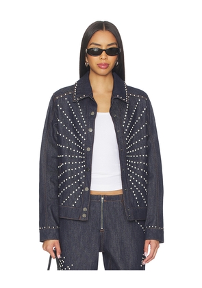 Understated Leather Sunburst Jacket in Black. Size M. Also in XS, S, L.