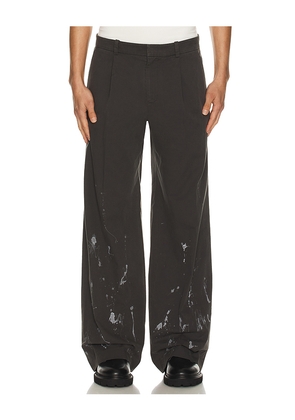 WE11DONE Painted Trousers in Grey. Size L. Also in M, XL/1X.