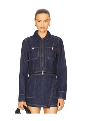 Veronica Beard Patty Fitted Long Sleeve Jacket in Blue. Size M. Also in XS, S, XL.