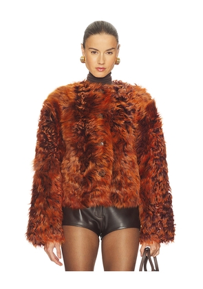 Ulla Johnson Irina Shearling Coat in Brown. Size L. Also in S.