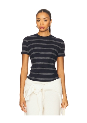 Vince Stripe Short Sleeve Crew Tee in Navy. Size M. Also in XS.