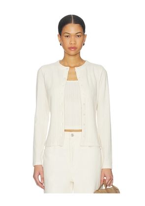 Veronica Beard Lira Cardigan in Ivory. Size L. Also in XS, S, M.