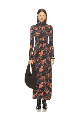 Ulla Johnson Koa Jersey Turtleneck Dress in Black. Size L. Also in XS, M, XL.