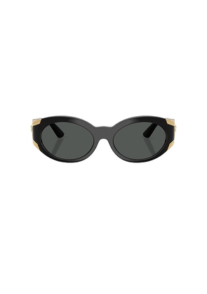 VERSACE Oval Sunglasses in Black.
