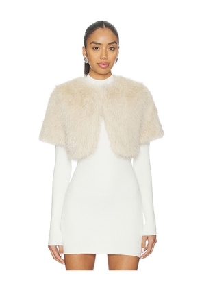Unreal Fur Wings Bolero in Cream. Size M-L. Also in S-M.